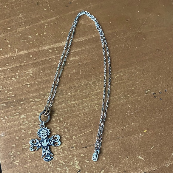 James Avery La Primavera Silver Cross Pendant Necklace Retired - Picture 1 of 5